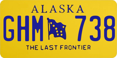 AK license plate GHM738