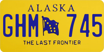 AK license plate GHM745