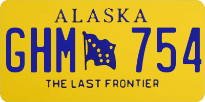 AK license plate GHM754