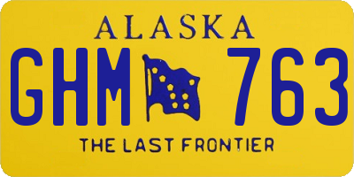 AK license plate GHM763
