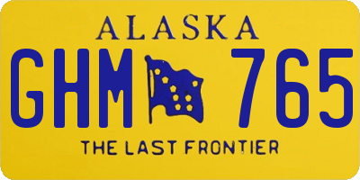 AK license plate GHM765