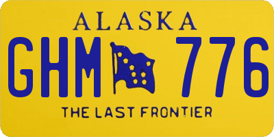 AK license plate GHM776