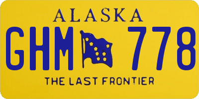 AK license plate GHM778