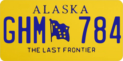 AK license plate GHM784