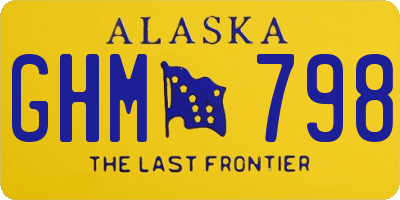 AK license plate GHM798