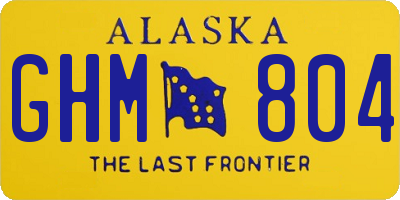 AK license plate GHM804
