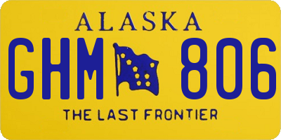 AK license plate GHM806