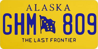 AK license plate GHM809