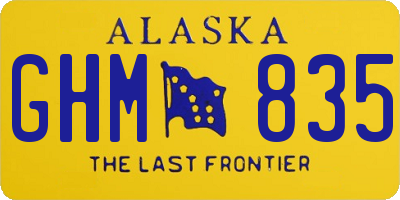 AK license plate GHM835