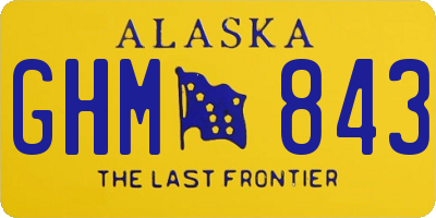 AK license plate GHM843