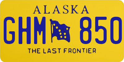 AK license plate GHM850