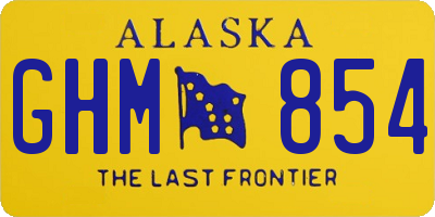 AK license plate GHM854