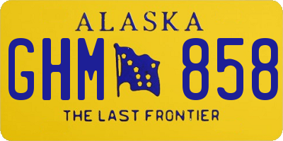 AK license plate GHM858