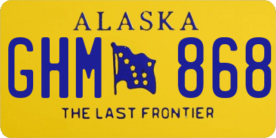 AK license plate GHM868