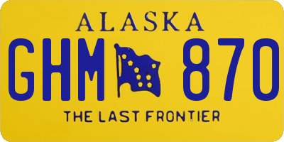 AK license plate GHM870