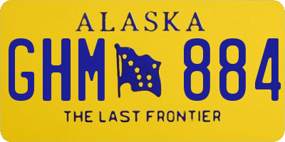 AK license plate GHM884