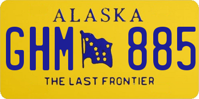 AK license plate GHM885