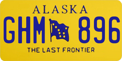 AK license plate GHM896