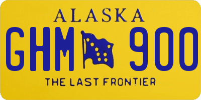 AK license plate GHM900