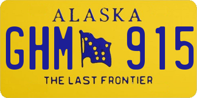 AK license plate GHM915