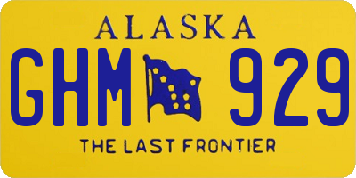 AK license plate GHM929