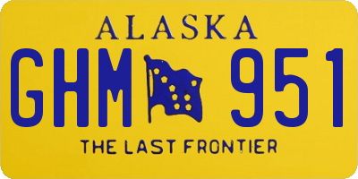AK license plate GHM951