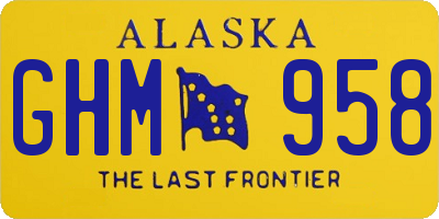 AK license plate GHM958