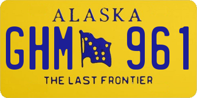 AK license plate GHM961