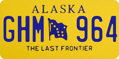 AK license plate GHM964