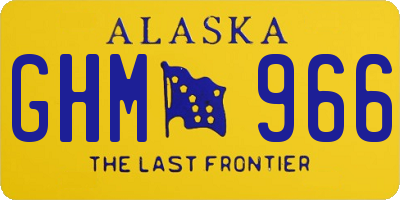 AK license plate GHM966
