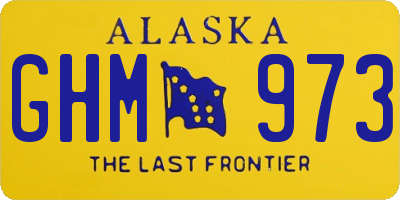 AK license plate GHM973