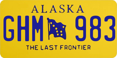 AK license plate GHM983