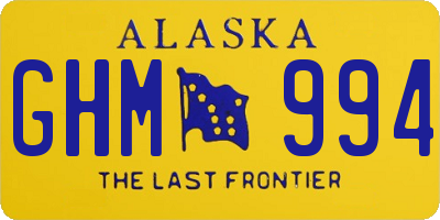 AK license plate GHM994
