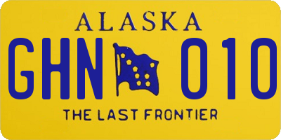 AK license plate GHN010