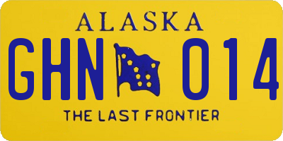 AK license plate GHN014