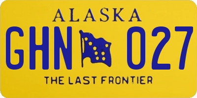 AK license plate GHN027