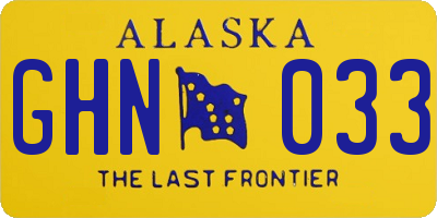 AK license plate GHN033