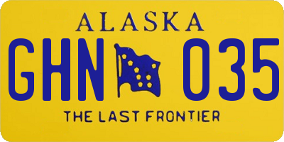 AK license plate GHN035