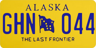 AK license plate GHN044