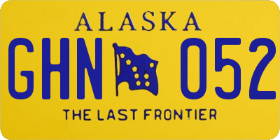 AK license plate GHN052