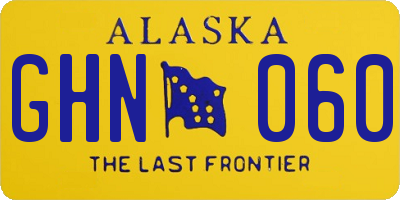 AK license plate GHN060