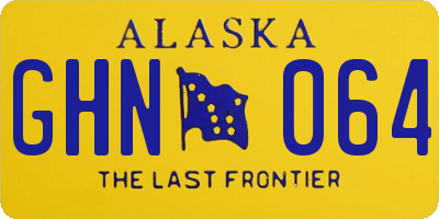 AK license plate GHN064