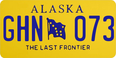 AK license plate GHN073