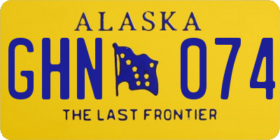 AK license plate GHN074