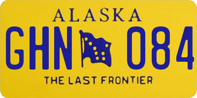 AK license plate GHN084