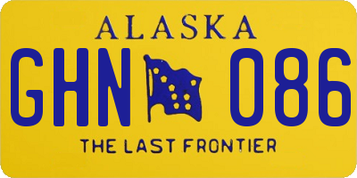 AK license plate GHN086