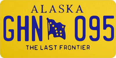 AK license plate GHN095