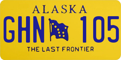 AK license plate GHN105
