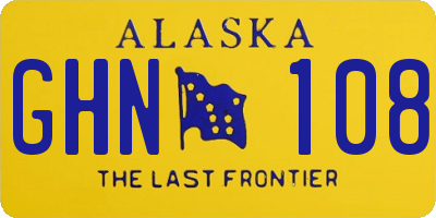 AK license plate GHN108