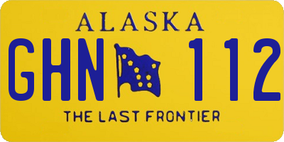 AK license plate GHN112